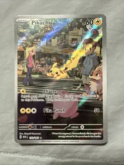 Pokemon TCG S&V 151 Pikachu Card 173/165 Illustration Rare Near Mint Full Art - Image 1