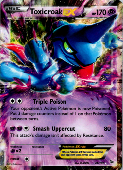 Toxicroak Ex - 41/106 - Pokemon Flashfire XY Ultra Rare Card LP - Image 1