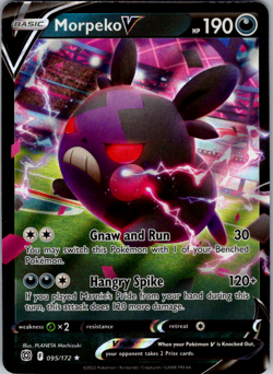 Morpeko V - 095/172 - Pokemon Brilliant Stars Sword & Shield Ultra Rare Card NM - Image 1