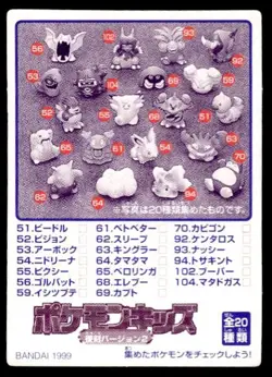 Jigglypuff No. 10 Bandai Kids Card Pokemon Japanese ~ MP - Image 2