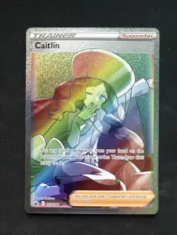 Caitlin Rainbow Rare Card 213/198 Sword & Shield Chilling Reign NM - Image 1