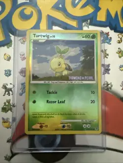 Pokemon TCG Turtwig 103/130 D&P Burger King Stamped Reverse Holo Card - Image 1