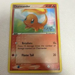 Pokemon TCG Charmander EX Crystal Guardians 48/100 Stamped Reverse Holo Card - Image 1