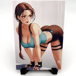 Tomb Raider Lara Croft Sexy Anime Waifu Girl Doujin Lewd Goddess Story Art Card - Image 1