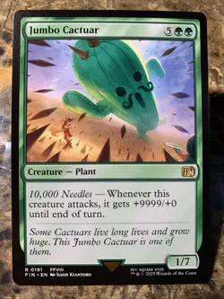 MTG TCG Universes Beyond: FINAL FANTASY Jumbo Cactuar 0191 Regular Rare - Image 1