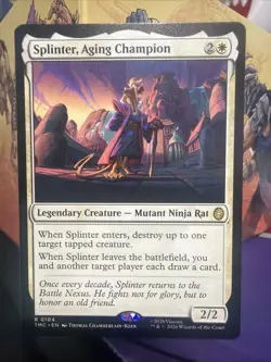 Splinter, Aging Champion – MTG TMNT Universes Beyond – Near Mint – Ships Fast - Image 1