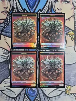 4x Goblin Tokens (1/1) FOIL - NM/LP Modern Horizons MH1 MTG Magic - Image 1