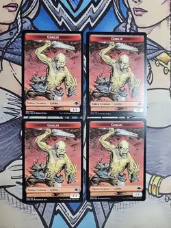 4x Goblin (1/1) Tokens - NM/M Dominaria Remastered DMR MTG Magic - Image 1