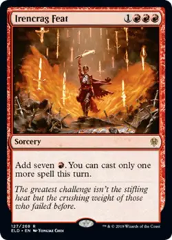 x1 Irencrag Feat R MTG Throne of Eldraine M/NM, English - Image 1