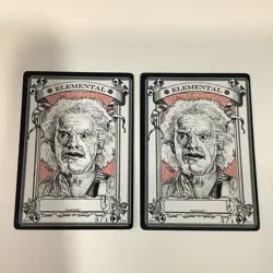 2 Autographed Signed, RK Post token, Magic The Gathering MTG Elemental 3/1 - Image 1