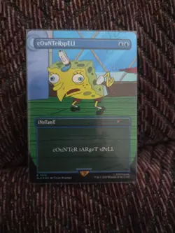 Magic the Gathering MTG SPONGEBOB SECRET LAIR Counterspell Foil Rare 7010 NM - Image 1