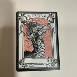Autographed Signed, RK Post token, Magic The Gathering MTG Dragon 6/6 - Image 1