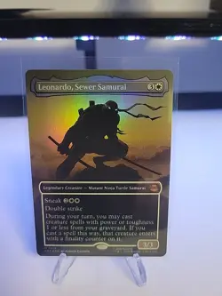 Leonardo, Sewer Samurai (Borderless) Teenage Mutant Ninja Turtles Foil - Image 1