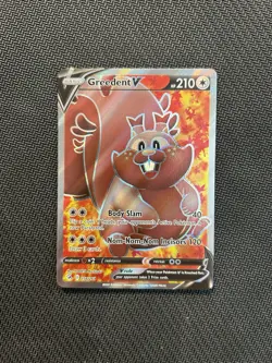 Pokemon TCG Greedent V 256/264! NM Condition! See Description! - Image 1