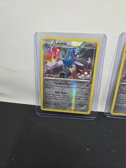 Lucario 63/124 Reverse Holo 1st Place Pokemon League, 2nd Place & 3rd Place! - Image 2