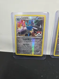 Lucario 63/124 Reverse Holo 1st Place Pokemon League, 2nd Place & 3rd Place! - Image 3