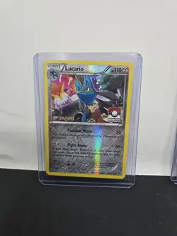 Lucario 63/124 Reverse Holo 1st Place Pokemon League, 2nd Place & 3rd Place! - Image 5