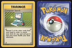 Pokemon TCG | Computer Search 71/102 | Rare | Base Set | Moderately Played - Image 1