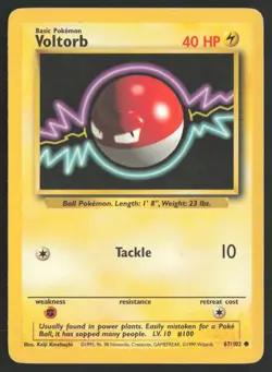Pokemon TCG | Voltorb 67/102 | Common | Base Set | Moderately Played - Image 2