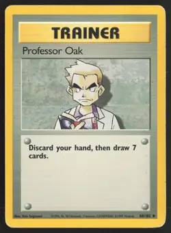 Pokemon TCG | Professor Oak 88/102 | Uncommon | Base Set | Moderately Played - Image 2