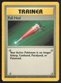 Pokemon TCG | Full Heal 82/102 | Uncommon | Base Set | Moderately Played - Image 2
