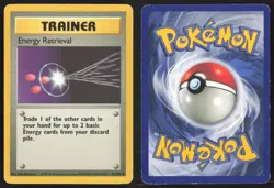 Pokemon TCG | Energy Retrieval 81/102 | Uncommon | Base Set | Moderately Played - Image 1