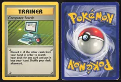 Pokemon TCG | Computer Search 71/102 | Rare | Base Set | Moderately Played - Image 1