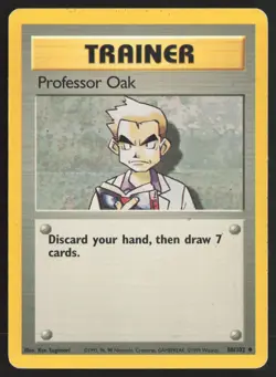 Pokemon TCG | Professor Oak 88/102 | Uncommon | Base Set | Moderately Played - Image 2