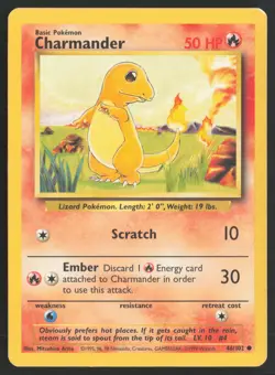 Pokemon TCG | Charmander 46/102 | Common | Base Set | Moderately Played - Image 2