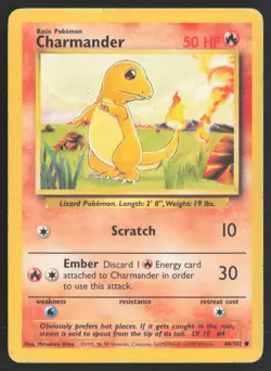 Pokemon TCG | Charmander 46/102 | Common | Base Set | Moderately Played - Image 2