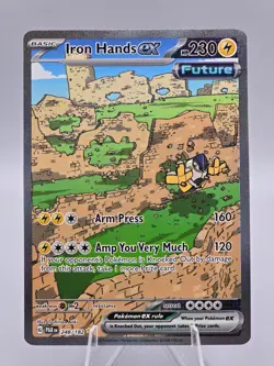 Pokemon Iron Hands ex 248/182 SIR Paradox Rift NM - Image 1