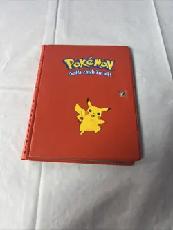 1999 VINTAGE Pokemon Pikachu Red Collector's Album/Binder - Rare - Strap Missing - Image 1