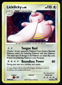 2007 Pokemon Diamond and Pearl Secret Wonders 12 Lickilicky Holo LP - Image 1