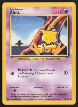 Pokemon TCG | Abra 43/102 | Common | Base Set | Lightly Played - Image 2