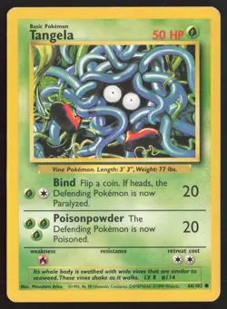 Pokemon TCG | Tangela 66/102 | Common | Base Set | Lightly Played - Image 2