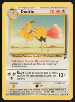 Pokemon TCG | Dodrio 37/130 | Uncommon | Base Set 2 | Lightly Played - Image 2