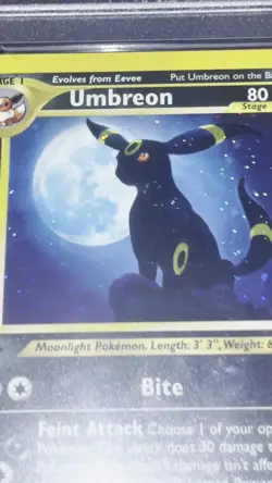 2001 Pokemon Neo Discovery Umbreon 1st Editon Holo PSA 9 Mint GREAT SWIRL - Image 2