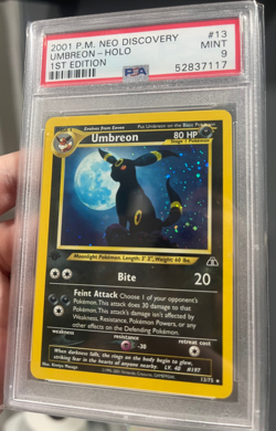 2001 Pokemon Neo Discovery Umbreon 1st Editon Holo PSA 9 Mint GREAT SWIRL - Image 4