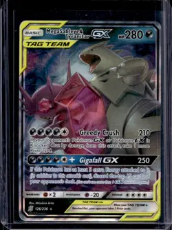 2019 Pokemon SM Unified Minds Mega Sableye Tyranitar Tag Team Holo #126/236 - Image 1