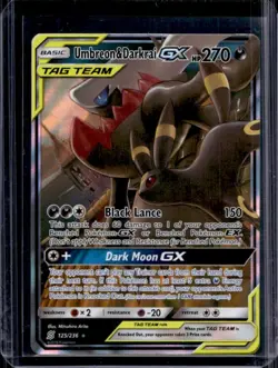 2019 Pokemon SM Unified Minds Umbreon Darkrai Tag Team Holo #125/236 - Image 1