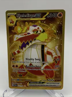 Skeledirge ex 272/193 Sv02: Paldea Evolved Holo Pokemon TCG Hyper Rare Gold - Image 1