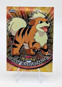 2000 Topps Chrome Pokemon: Growlithe, Ninetales, Pikachu and Psyduck - Image 3