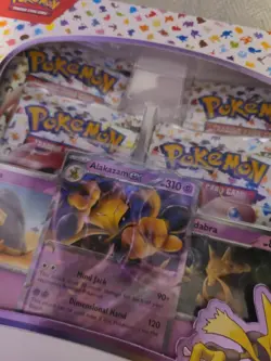Pokemon TCG Scarlet and Violet - 151 Alakazam ex Collection Box - 4 Packs - Image 2