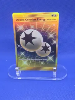 Pokemon S&M Guardians Rising Double Colorless Energy 166/145 Gold Secret Rare NM - Image 1