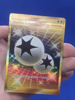 Pokemon S&M Guardians Rising Double Colorless Energy 166/145 Gold Secret Rare NM - Image 2