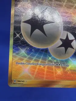 Pokemon S&M Guardians Rising Double Colorless Energy 166/145 Gold Secret Rare NM - Image 5