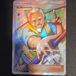 Pokemon Fisherman Shiny Holo Rare SV83/SV94 Hidden Fates EN Trainer Full Art - Image 1
