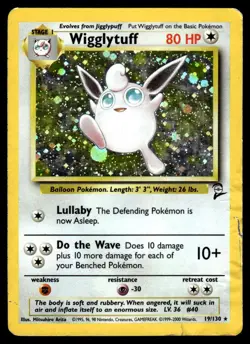 2000 Classic - Base Set 2 Played Wigglytuff Stage 1/Rare Holo #19 - Image 1