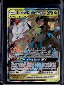 2019 Pokemon SM Cosmic Eclipse Reshiram Zekrom Tag Team Holo #157/236 - Image 1