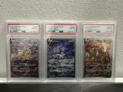 Pokemon TCG 2023 Suicune, Raikou, Entei v Crown Zenith GG36, GG38, GG41 PSA 10 - Image 1